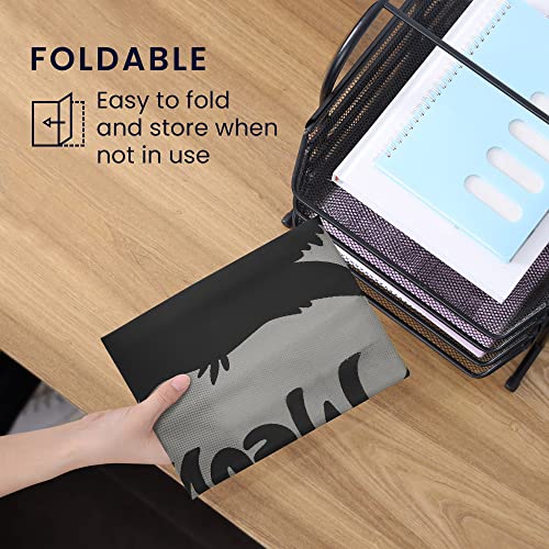 Computer Monitor Cover Compatible with 34-35" monitor - Meow Cat Grey/Black - view 5