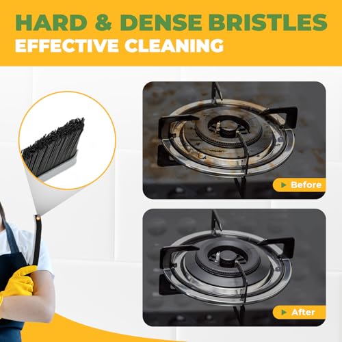 Crevice Cleaning Brush, 5 Pack Hard Bristle Grout Brush - view 5