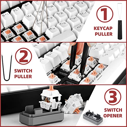 RUNJRX 44 Keyboard Switches Acrylic Lube Station,Switch Films 120Pcs,Switch Opener for MX Cherry Kailh Akko,Lube Tool for Mechanical Keyboard - view 3