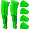 2 Pieces Microfiber Blind Duster Brushes with 6 Microfiber Sleeves Window Blind Cleaner Dust Collector Tools with Extra Microfiber Sleeves for Window Shutters Vent Air Conditioner