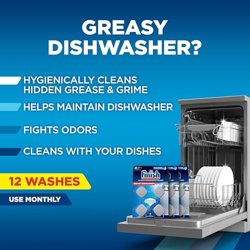 Dishwasher Cleaner Tablets, Grease & Grime Remover, 12ct - view 2