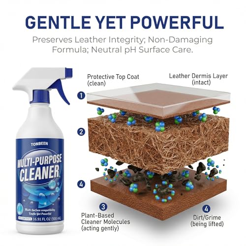 Leather & PU Chair Cleaner Spray, Furniture Cleaner for Sofa Couch Car Seat Stains, Remove Dirt, Light Oil, Fingerprints, Watermarks, No-Rinse Formula for Faux & Bonded Leather, 500ml - view 5