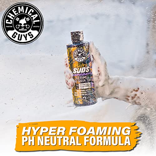 CWS_212_64M Car Wash Starter Bundle - HydroSuds Ceramic SiO2 Shine High Foaming Car Wash Soap, 64 oz, Berry Scent + Chenille Wash Mitt (2 Items) Works on Cars, Trucks, SUVs, RVs & More - view 6