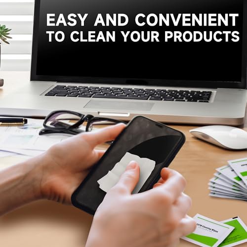 Computer Screen Wipes Individually Wrapped Pre-moistened Electronic Monitor Cleaner Cleaning for iPhone iPad Tablet PC Keyboard Laptop, Pack of 120 - view 5