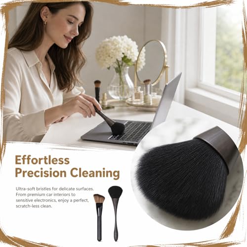 2 Pcs Exquisite Dusting Brush, Small Detailing Brushes, Soft Microfiber Brush for Models, Craf, Collectibles,Computers, Digital Devices, Car Interior, Musical Instruments,Craft, Artwork - view 3