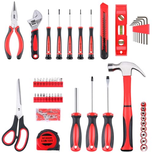 156-Piece Delicate All-Purpose Home Tool Kit in Foldable Toolbox, Unisex | Complete and Essential Hand Tools Set for General House Repairs, Garage, Apartment, Office, Dorm, Perfect Holiday Gift - view 5