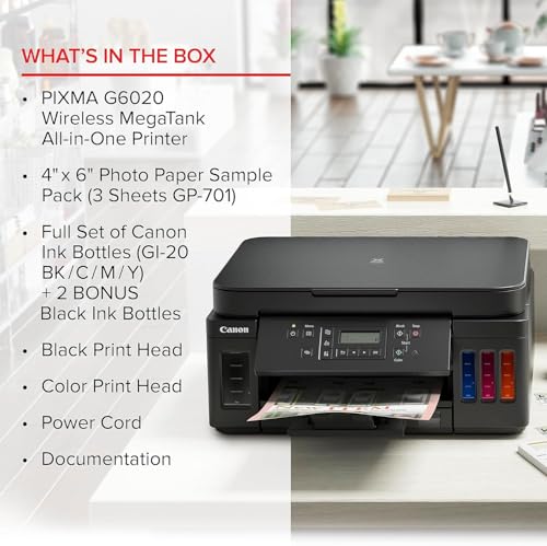 PIXMA G6020 MegaTank All-in-One Printer (3113C002) Bundle - view 7