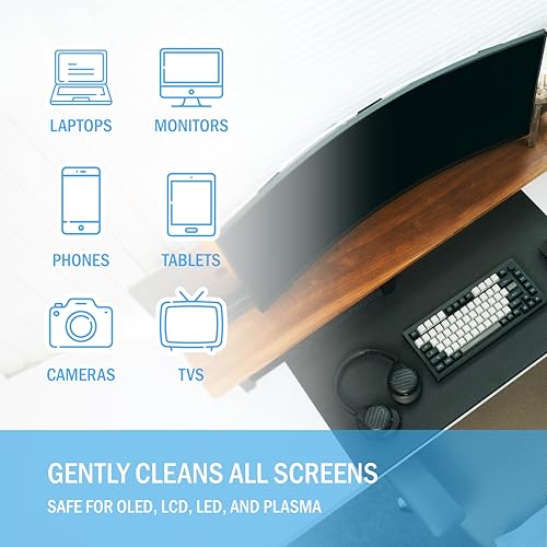 Bryson Screen Cleaner Spray and Wipe Kit - Safe for LED, LCD, OLED, Smart TV, Monitor, Laptop, Computer, Car Display - 16oz with Microfiber Cloth - view 3