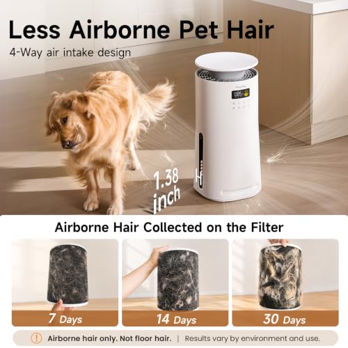 Air Purifier for Home Pets, Dual Sensors, Dual Air Quality Lights - view 6