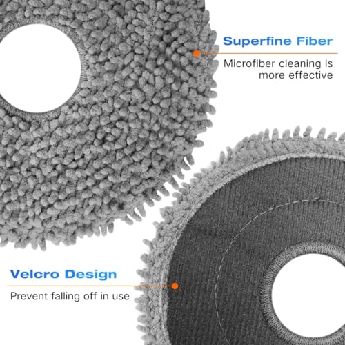 Accessories Kit Compatible with Roborock Qrevo S/Qrevo Maxv/Qrevo S/Qrevo Plus Robtic Vacuum Cleaner,1 Main Brush Roller,4 Side Brushe,4 Mop Pads,4 Dust Bags,4 Hepa Filters, 1 Cleaning Solution(18PCS) - view 4