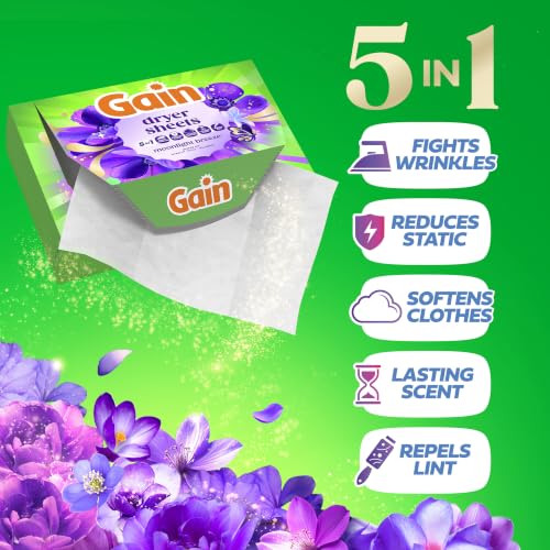 Laundry Dryer Sheets, Fabric Softener Anti Static Sheets, Moonlight Breeze Scent, 240 Count (Packaging May Vary) - view 3