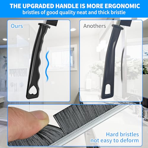 Multi-Purpose Hard Bristle Crevice Cleaning Brush, 6 Pcs, Black - view 7