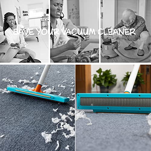 Carpet Rake-Carpet Hair Removal Tool-Carpet Rake to Fluff Carpet-Carpet Scraper Brush Rug Comb Pet Cat Fur Dog Hair Remover for Couch Furniture Carpet Broom - view 6