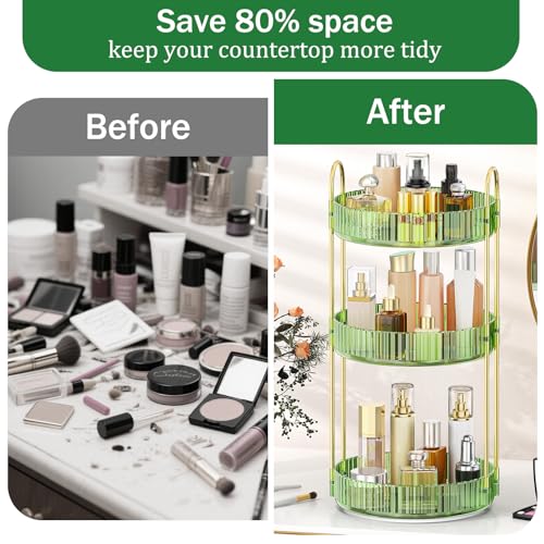 360 Rotating Makeup Organizer for Vanity, 3 Tier Perfume Organizer - view 5