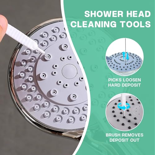 20PCS Shower Head Cleaning Brush,Tiny Brushes for Cleaning Shower Head,Gap Hole Anti-Clogging Cleaning Brush,Descaler Needles,Rust-Proof Showerhead Cleaner Set for Home and Kitchen (20 Pcs) - view 4