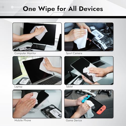 Electronic Wipes Screen Cleaner 70 Count, XL 8x10 Inch - view 5
