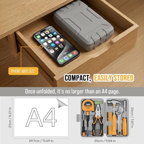20 Pcs Small Basic Tool Kit, Mini Home Tool Set with Tool Box - view 3