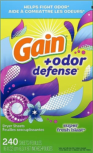 Dryer Sheets Plus Odor Defense, Super Fresh Blast Scent, 240 Count, Helps fight static and odor, laundry sheets - view 3