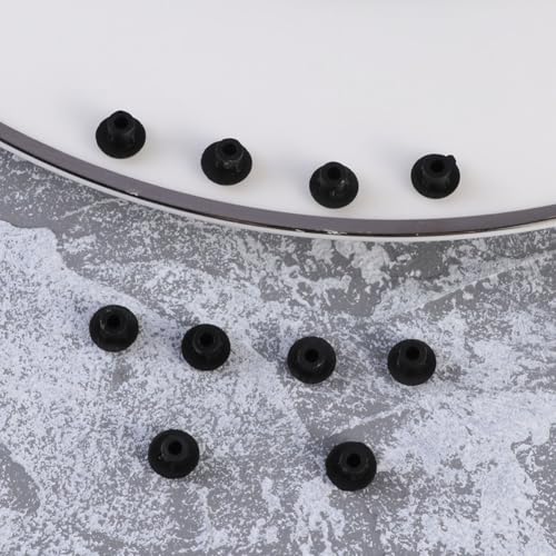 100 Pcs Cabinet Hinge Screw Covers Decorative Caps Black Plastic - view 4