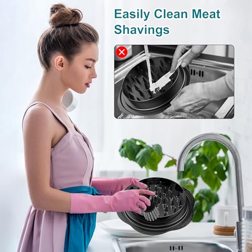 Mini Dish Brush for Cleaning Chicken Shredder, Long Bristles, 1Pack, Black - view 2