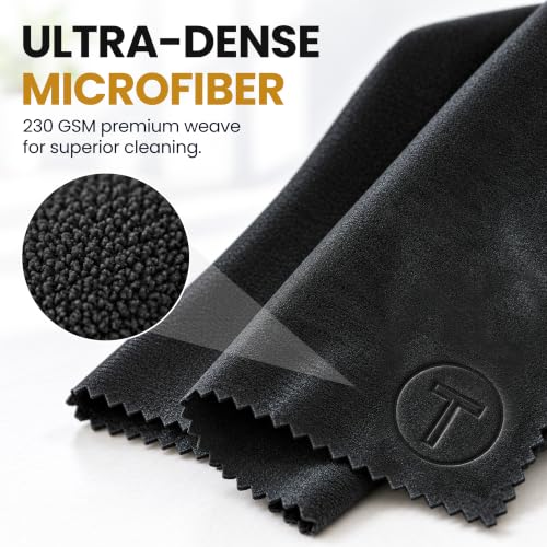 Microfiber Cleaning Cloth – 6 Pack, 230 GSM Ultra Soft Lens Cloth for Glasses, Camera & Screens, Streak-Free, Lint-Free, Scratch-Safe (6x7 Inch) - view 6