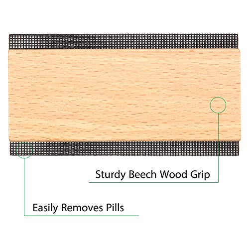 2 Pcs Wooden Sweater Comb Remove Pilling Double Edge Fabric Shaver - view 4