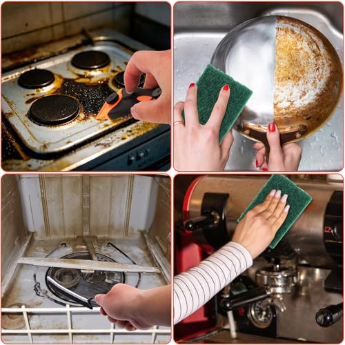 Heavy Duty Oven Cleaner Tools, Oven Cleaning Accessories, Oven Cleaning Kit with Crevice Cleaning Brush, Razor Blade Scraper, Pumice Stone, Cleaning Rags - view 6