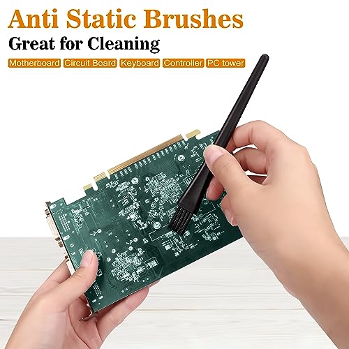 Small Portable Nylon Anti Static Brushes Electronics Computer Keyboard Laptop Cleaning Brush Kit (Black, Set of 8) - view 4