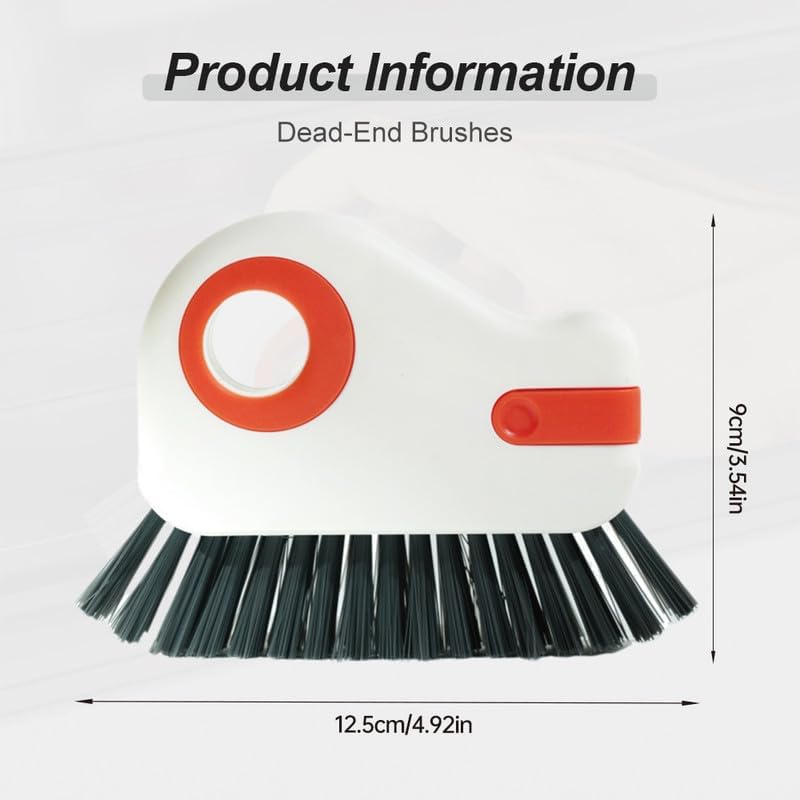 2 in 1 Groove Cleaning Brush, 2025 New Window Track Cleaning Tools, Multifunctional Bristle Crevice Brush with Hidden Scraper for Sliding Door Track Window Seal (Gray 2pcs) - view 5