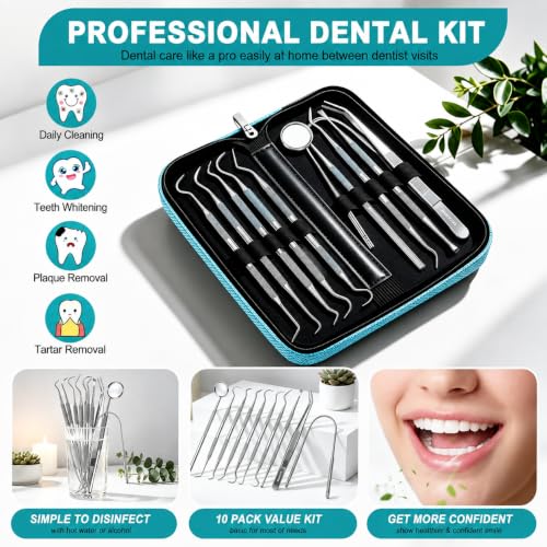 10 Pack Dental Tools Kit, Professional Teeth Cleaning Set - view 6