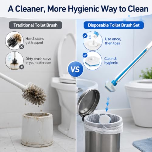 Toilet Wand Refills, Disposable Toilet Brush Heads, 20 Count - view 4