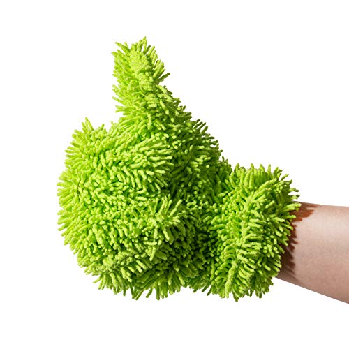 Microfiber Dusting Glove for Kitchen and Home by Scrub-it - Car, Furniture & Window Cleaning Gloves - Cuts Through Dirt Without Using Chemicals - Perfect for Stainless Steel Dusting -2 Pack (Green) - view 4
