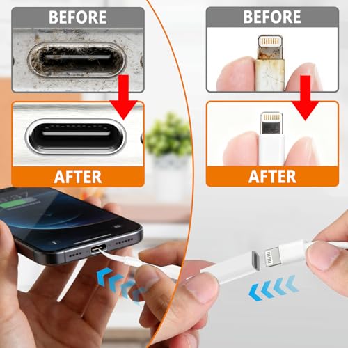 Cell Phone Cleaning Kit, iPhone Cleaning Kit for Charging Port Cleaner Keyboard Cleaning Kit for Airpods/Android/USB C/Earbuds/Laptop/iPad/Camera Lens with Stylus Pen (Black Brush Refill) - view 5