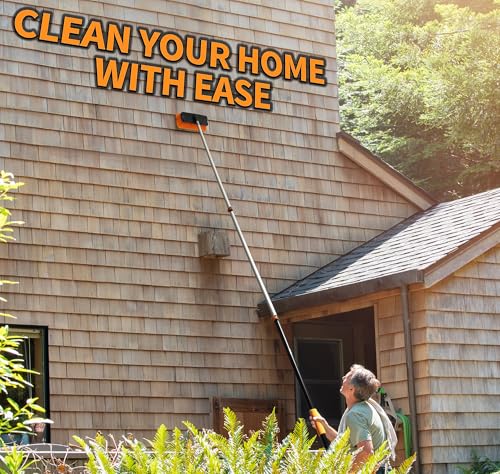 30-Foot Exterior House Cleaning Brush Set with 5-24 ft Extension Pole - view 4