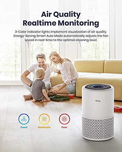 Breeva A1C Air Purifier for Home, Bedroom, Up to 438 ft², Auto Mode, 3-Stage filtration, H13 True HEPA Filter, Smoke & Odor Blocker, Pre-Filter (A1C14W) - view 4