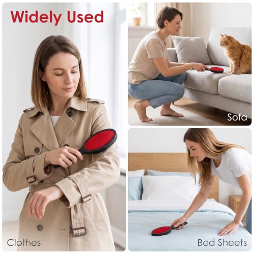 3 Pcs Lint Brushes for Pet Hair Clothes, Double-Sided Lint Remover Brush - view 3
