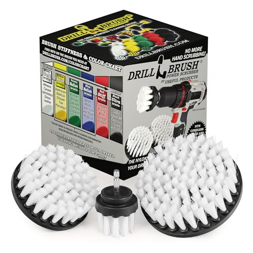 Drill Brush Attachment for Car Detailing & Washing, Wheels, Mats & Rugs