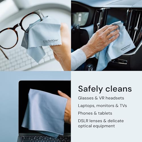 Eyeglass Cleaning Cloth, 8-Pack Blue, 12x12 Glasses Cloth - view 5