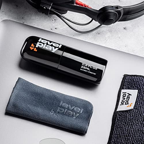 Levelplay Screen Cleaner Kit – Fingerprint-Resistant Touchscreen, Monitor & Lens Cleaner, Alcohol- and Ammonia-Free, Washable Microfiber Wipe (Small), 25 mL (0.85 fl oz) Spray Bottle - view 3