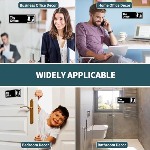 The Office Sign, 9 × 3 Inch Main Official Self Adhesive Office Sign for Door or Wall, Easy Installation, Premium Acrylic Design for Your Home Office/Business, Best Gift for Fans of The Office - view 4