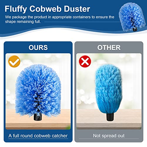 Twist-On Cobweb Duster Head Brush, Fits Standard 3/4 inch Threaded Poles, Attachment Spider Web Duster Brush for Outdoor & Indoor Cleaning - view 3