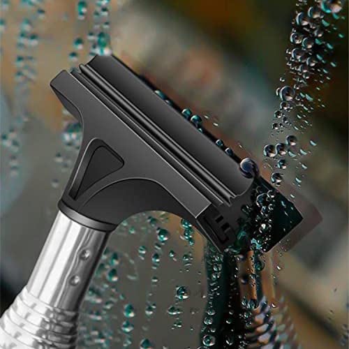 1 PC Car Rearview Mirror Wiper Telescopic Auto Mirror Squeegee 98cm Long Handle Cleaning Tool Glass Mist Cleaner Black - view 6
