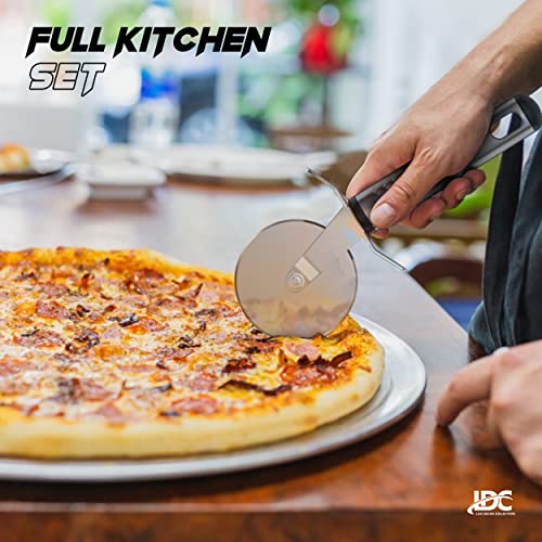 LDC Cooking Utensils Set BPA Free, Food Grade - Heat Resistant Non-Stick Cooking Set with Stainless Steel Handles, Kitchen Essential Tools and Gadgets, 23 Piece - Black - view 5