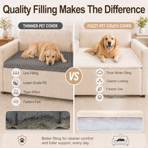 Couch Cover for Dogs, Non Slip Fuzzy Thick Pet Sofa Protector - view 6