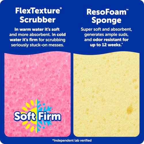 Cleaning Supplies Kit - Cif Floral Bundle - Includes Scrub Mommy Dish Sponges, Microfiber Towels, Kitchen Sink Caddy & Cif Cream All Purpose Cleaner, Pink Lilly (9 Count) - view 3