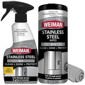 Stainless Steel Cleaner & Polish Kit, 3 Piece - Spray, Wipes & Cloth, Anti-Fingerprint, Removes Grease, Water Spots, Streaks & Residue, Polishing Cleaner Safe for Appliances, Sinks & Grills