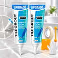 Tile Grout Repair Kit, 2 Pack Waterproof White Grout Sealer for Shower, Bathroom, Kitchen, Tile, Fast Drying Grout Filler Restores and Renews Floors, Gaps, Joints, Lines(100g Each)