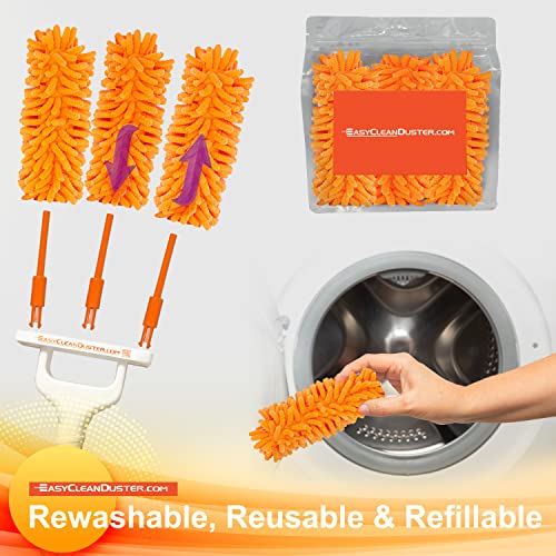 Microfiber Duster for Blinds - Multi-Surface Microfiber Dusters for Cleaning - Blind Cleaner Duster Tool - Baseboard Cleaner Tool with Handle - Blinds Cleaner Tool - Use as Damp Duster - view 7