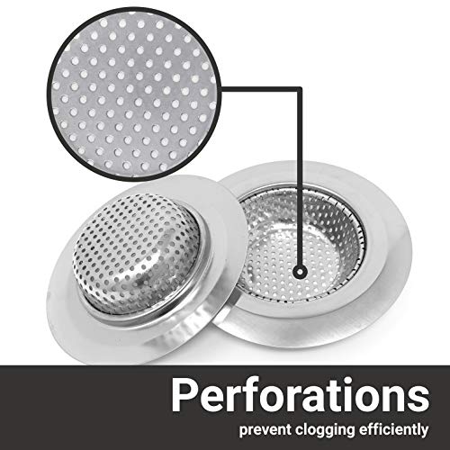 2 Pack Stainless Steel Sink Strainers, 4.5" Kitchen Drain Strainer Baskets - view 6