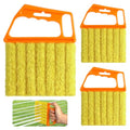 3pcs Window Blind Cleaner Duster Tool,2026 New Cleaning Tools,7 Fingers Washable Microfiber Dusters for Cleaning,Crevice Cleaning Brush, Duster for Venetian Blinds & Air Conditioner Vents（Orange